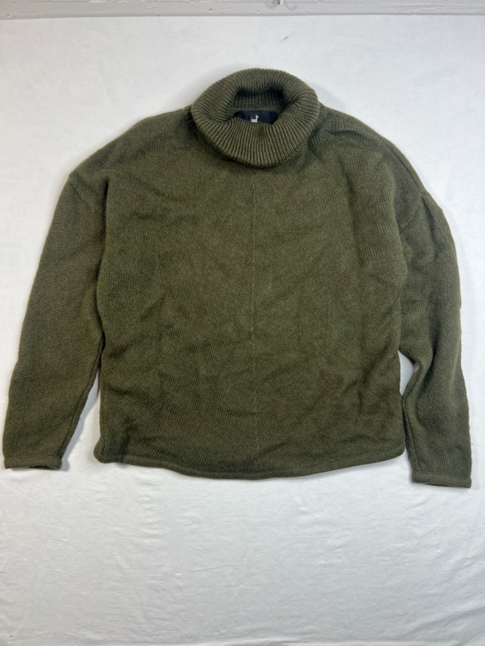 Peruvian Connection Alpaca Wool Green Turtleneck Sweater